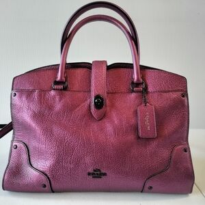 Coach Purple Leather Satchel